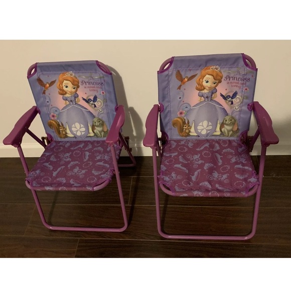 2 Disney Sofia the First Toddler Chairs Foldable - Picture 8 of 15